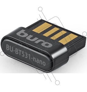 Адаптер USB Buro BU-BT531-nano Bluetooth 5.3+EDR class 1.5 20м черный