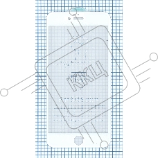 Защитное стекло 5D для iPhone 6/6S Plus белый