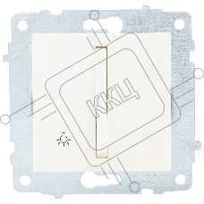 Ovivo Механизм выкл. 1-кл. (узкая клавиша, кнопочный), крем, 610-000202-205