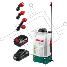 Опрыскиватель ЗУБР 15 л бак, 1 АКБ (4Ач), 5 кг  аккумуляторный, Li-Ion 18В