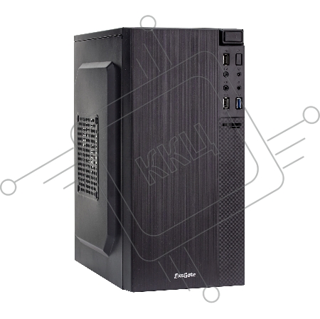 Корпус Minitower Exegate BAA-104U Black, mATX, <AAA400, 80mm>, 2*USB+1*USB3.0, Audio