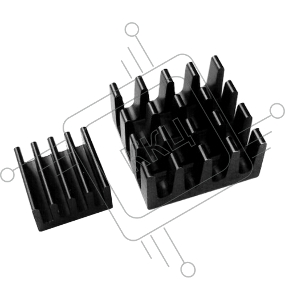 Набор радиаторов ACD Black Aluminum Heat Sink set (14*14*7mm + 9*9*5mm) RA027 for Raspberry Pi 3