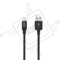 Кабель HOCO X14 USB 2.0 , AM/microBM, черный, 2м