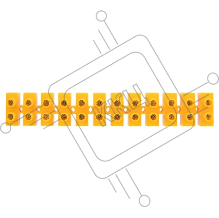 Клеммная винтовая колодка KВ-25 10-25, ток 60 A, полиэтилен желтый REXANT (10 шт./уп.)